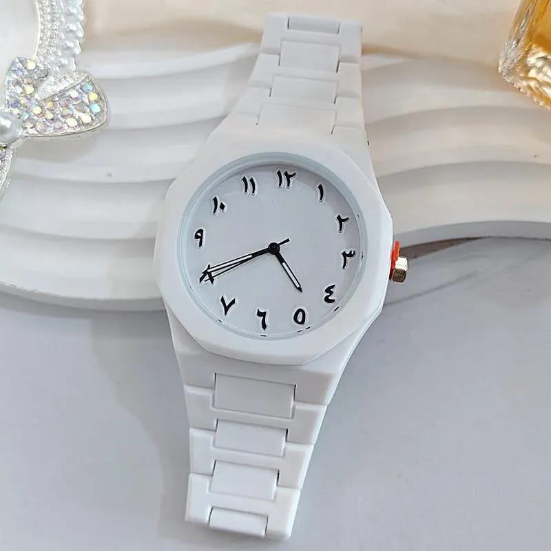 White Arabic Aura Watch for Women