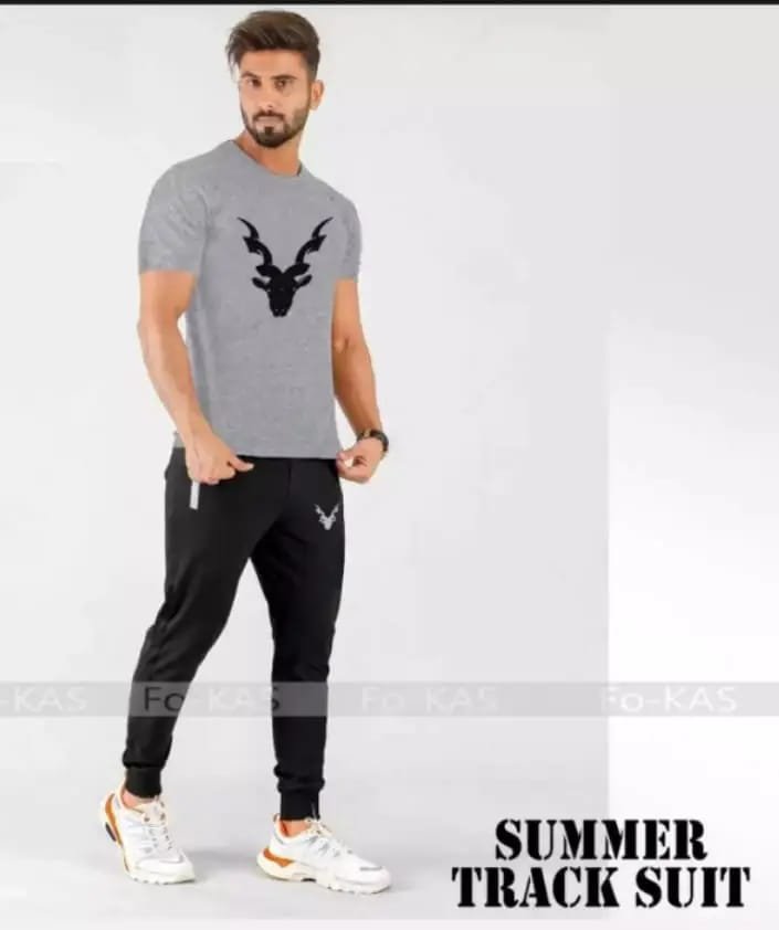 2 Pcs Men’s Cotton Printed Track Suit